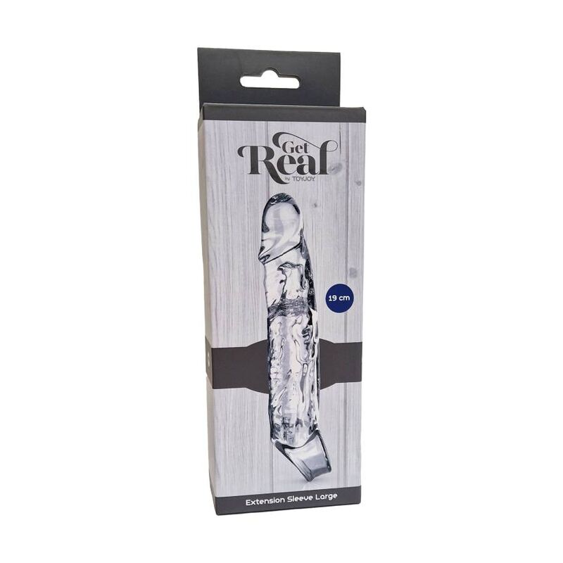 Get Real Guaina Estensore Pene Lunga 19 cm Trasparente – immagine 3