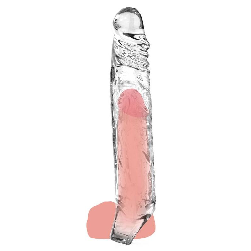 Get Real Guaina Estensore Pene XL Trasparente 22,5 cm – immagine 2