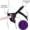 Get Real Imbracatura Strap-On Lace Viola con 3 Anelli