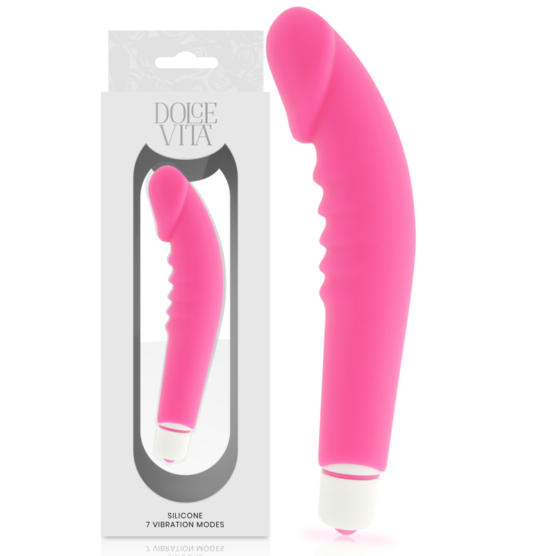 Dolce Vita Realistic Pleasure Vibratore in Silicone Rosa