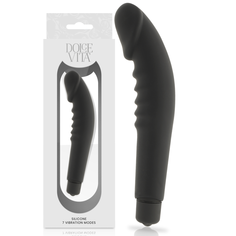 Dolce Vita Realistic Pleasure Vibratore in Silicone Nero