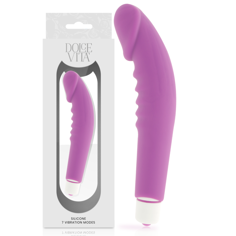 Dolce Vita Realistic Pleasure Vibratore in Silicone Viola