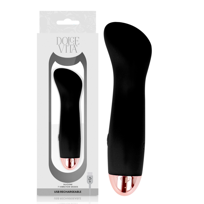 Dolce Vita One Vibratore Ricaricabile in Silicone Nero