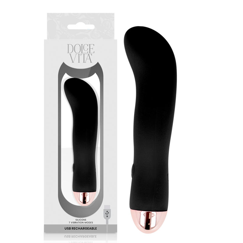 Dolce Vita Two Vibratore Ricaricabile in Silicone Nero