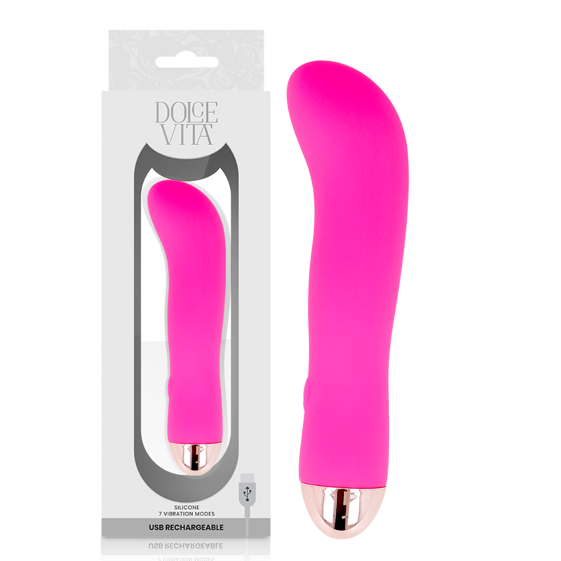 Dolce Vita Two Vibratore Ricaricabile in Silicone Rosa