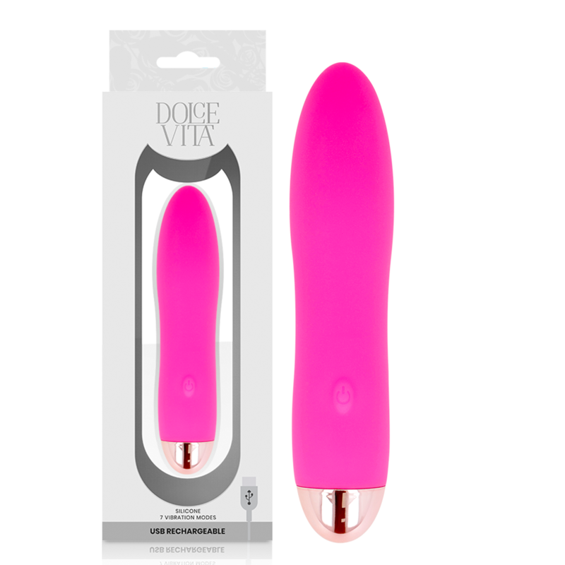 Dolce Vita Four Vibratore Ricaricabile in Silicone Rosa
