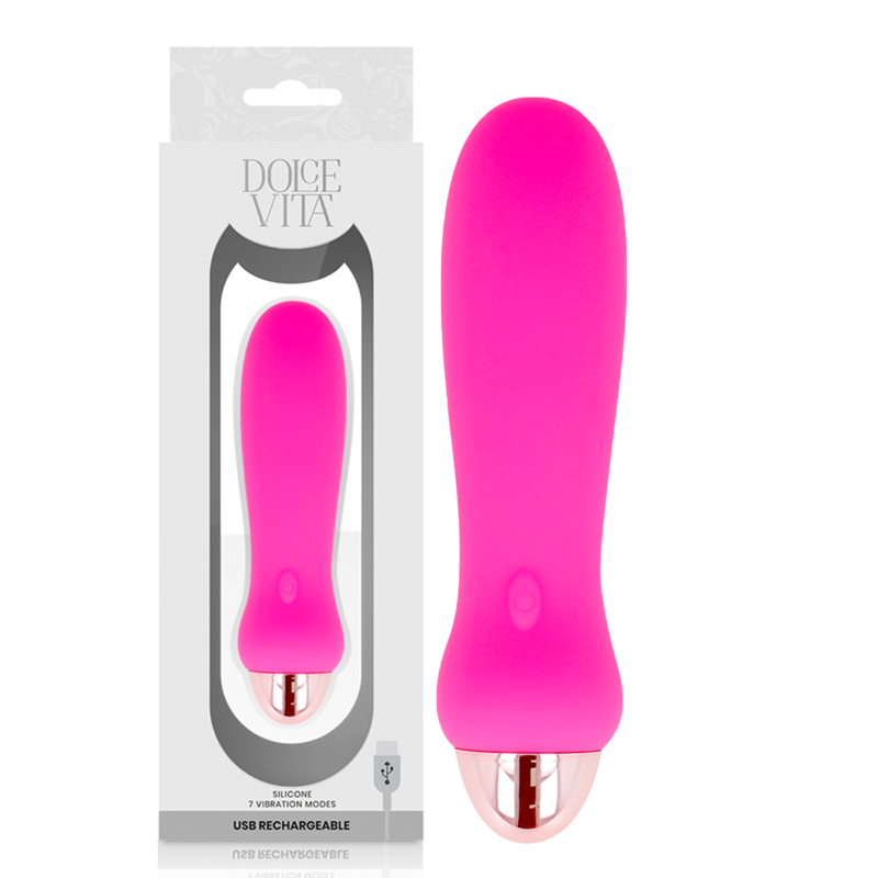 Dolce Vita Five Vibratore Ricaricabile in Silicone Rosa