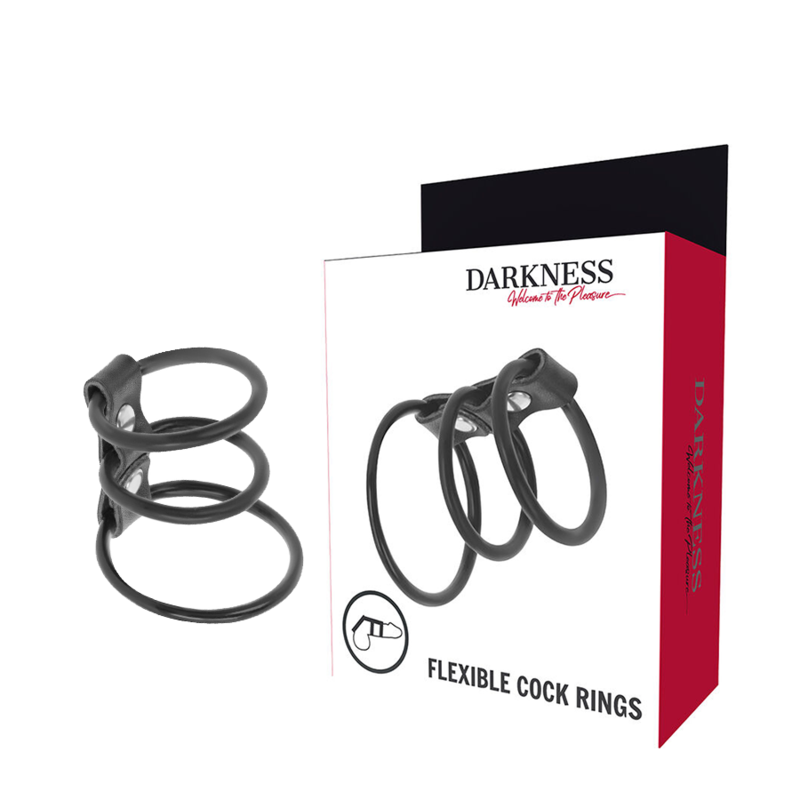 Darkness Set 3 Anelli per Pene Flessibili