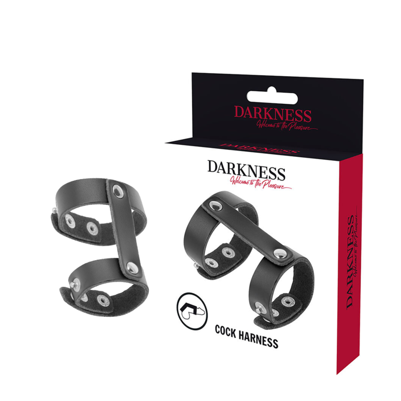 Darkness Anello Regolabile in Similpelle per Pene e Testicoli