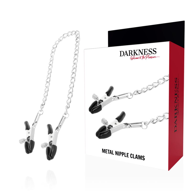 Darkness pinze per capezzoli regolabili in metallo