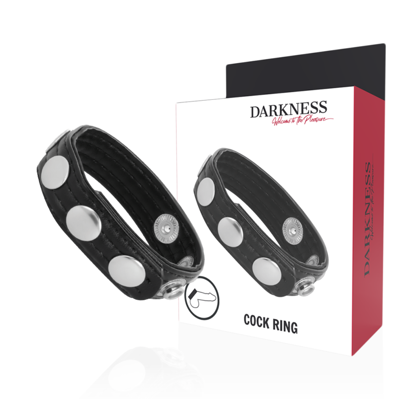Darkness Anello Fallico in Pelle Regolabile