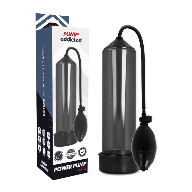 Pump Addicted RX3 Pompa per l'Erezione Nero