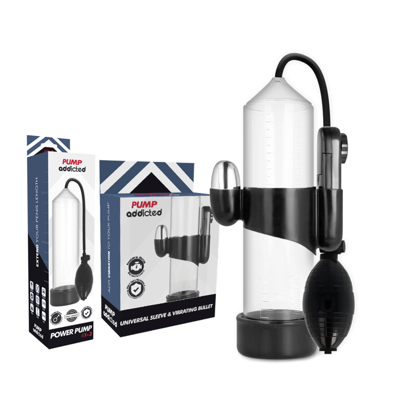 Pump Addicted RX3 Pompa per l'Erezione con Proiettile Vibrante Trasparente – immagine 2