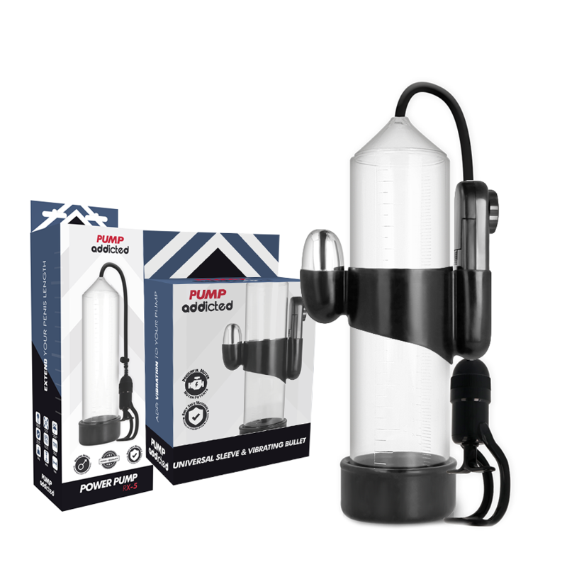 Pump Addicted RX5 Pompa per l'Erezione con Proiettile Vibrante Trasparente – immagine 2