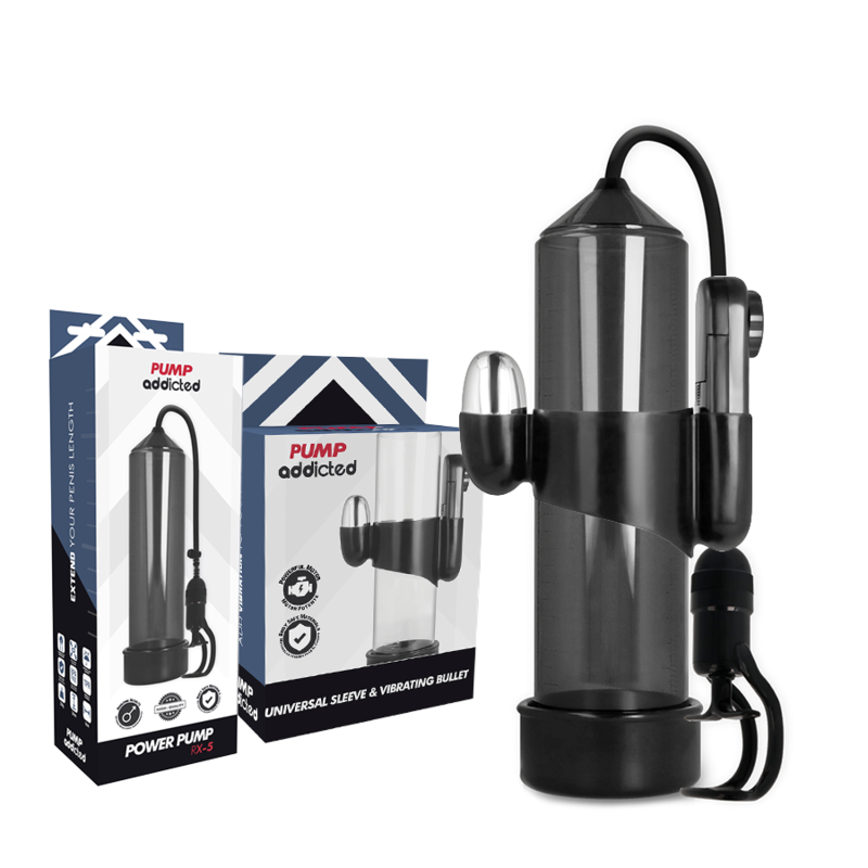 Pump Addicted RX5 Pompa per l'Erezione con Proiettile Vibrante Nero – immagine 2