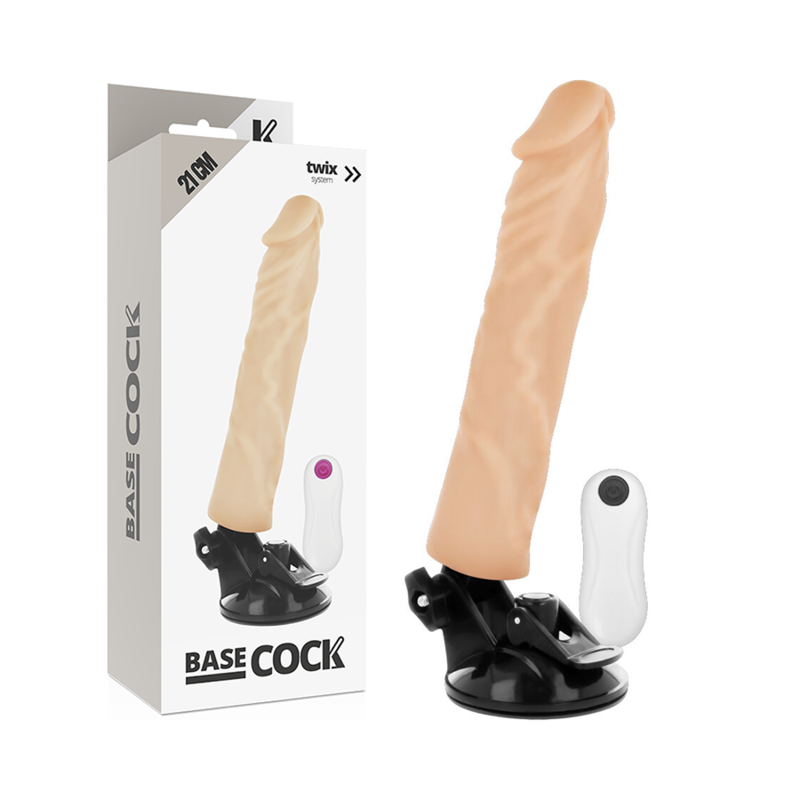 Basecock Vibratore Realistico con Telecomando Naturale 21 cm