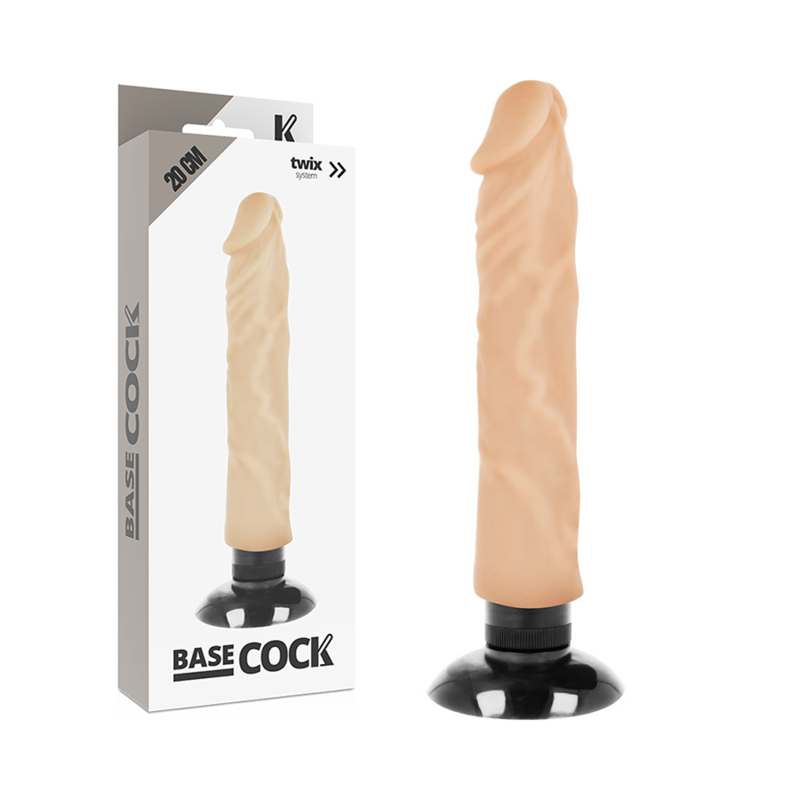 Basecock Vibratore Realistico 2 in 1 Naturale 20 cm