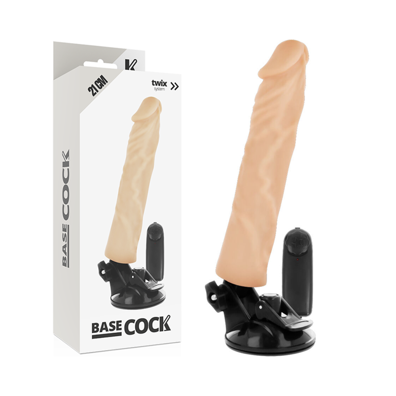 Basecock Vibratore Realistico con Telecomando Naturale 21 cm Velocità Regolabile