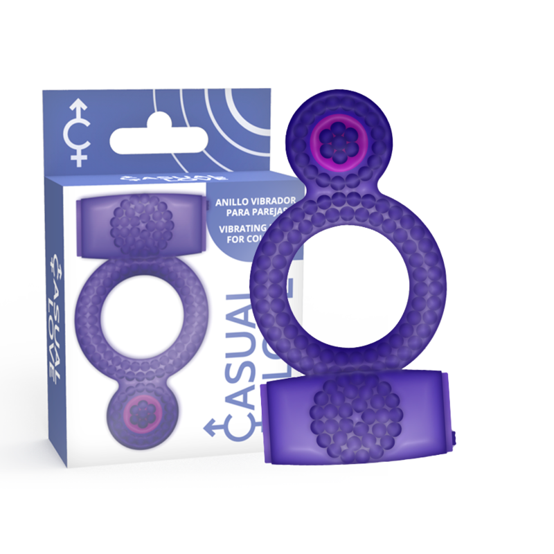 Casual Love Double Pleasure Guaina Vibrante con Anello Lilla