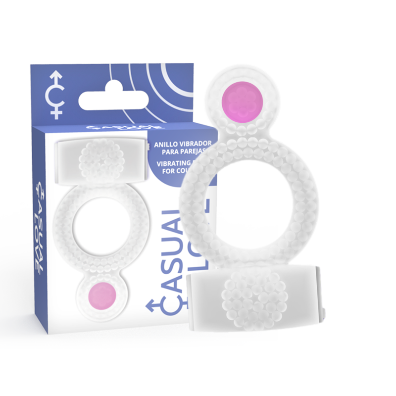 Casual Love Double Pleasure Guaina Vibrante con Anello Trasparente