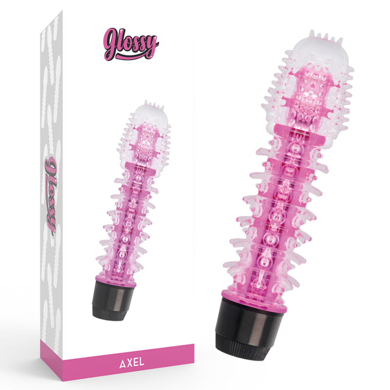 Glossy Axel Vibratore Jelly Rosa