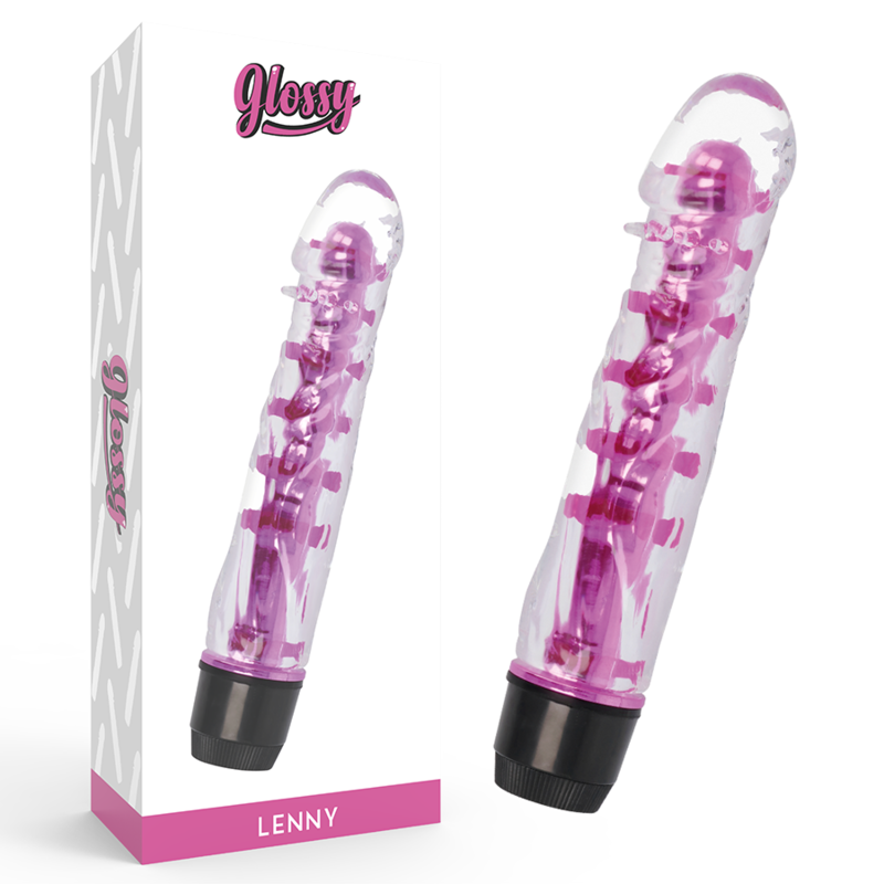 Glossy Lenny Vibratore Jelly Rosa