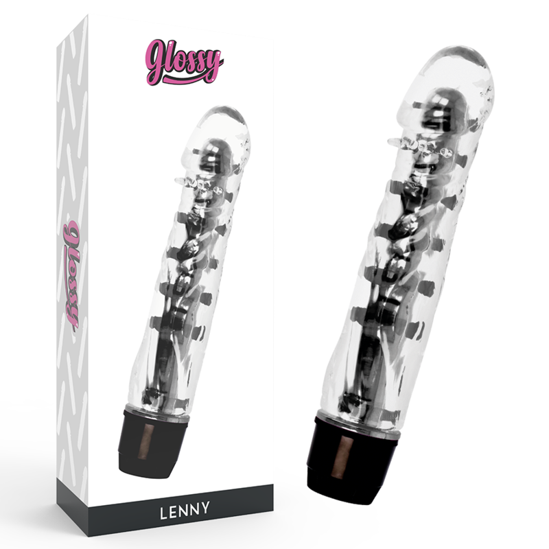 Glossy Lenny Vibratore Jelly Nero