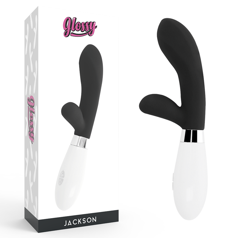 Glossy Jackson Mini Vibratore Rabbit Nero
