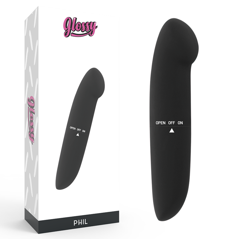 Glossy Phil Mini Vibratore da Viaggio Nero