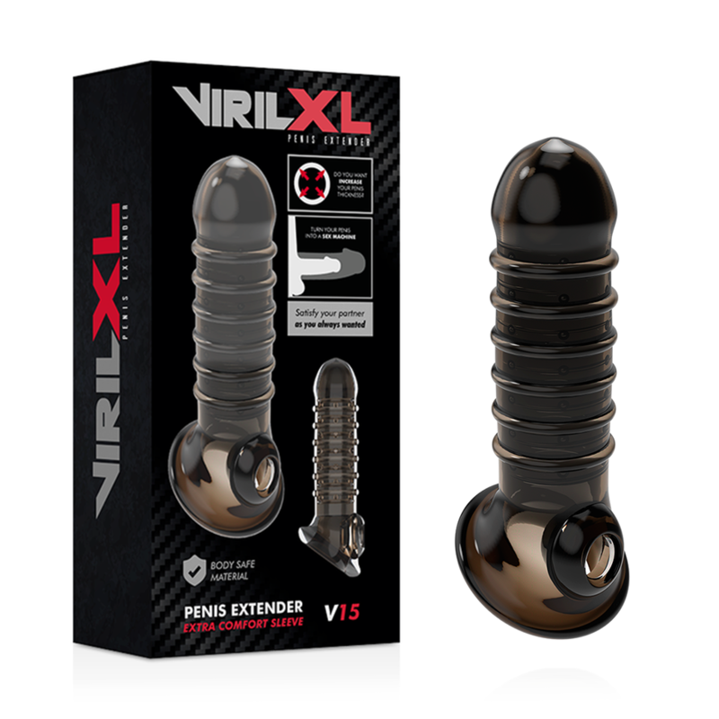 VirilXL Extra Comfort V15 Guaina Estensore Pene Nera – immagine 2