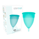 Stercup Coppetta Mestruale Acquamarina Taglia L in Silicone FDA – immagine 2