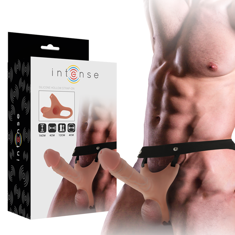 Intense Imbracatura Cava con Dildo in Silicone 16 × 3,5 cm