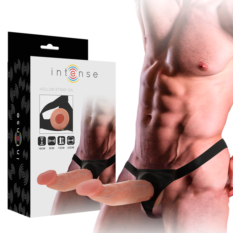 Intense Imbracatura Cava con Dildo 18 × 3,5 cm