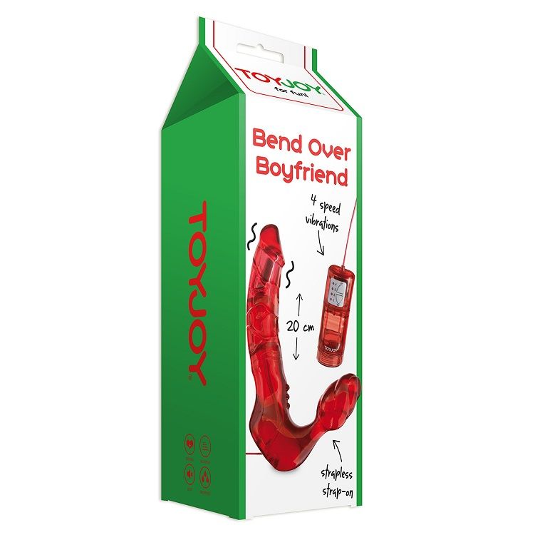 ToyJoy Bend Over Boyfriend Strap-On Vibrante Senza Imbracatura 17 cm