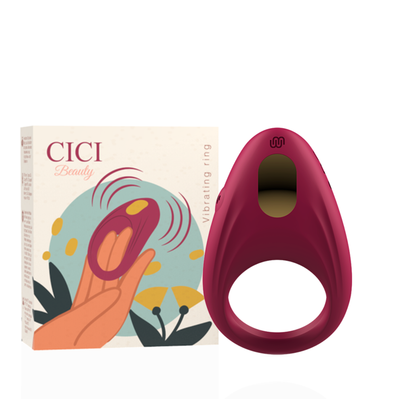Cici Beauty Anello Vibrante Premium in Silicone Rosso