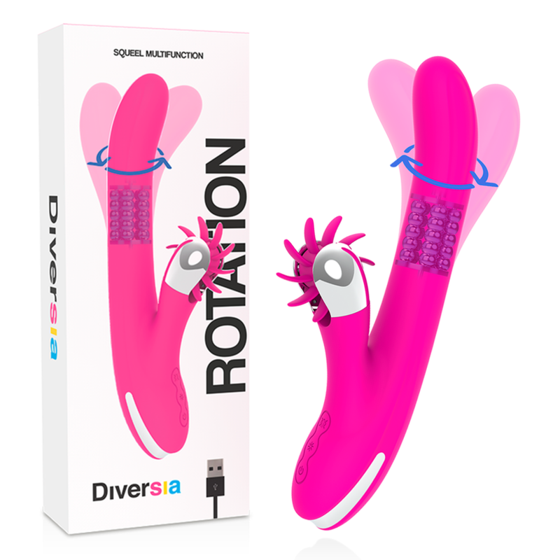 Diversia Bunny Rotation Vibratore Rabbit Ricaricabile 24 cm