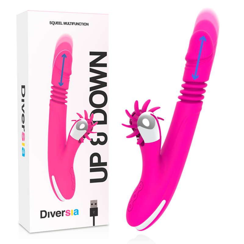 Diversia Bunny Up & Down Vibratore Rabbit Ricaricabile 24 cm
