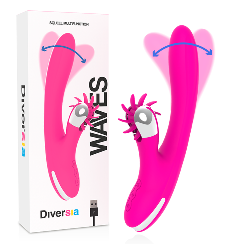 Diversia Vibratore Rabbit con Funzione Onda 24 cm