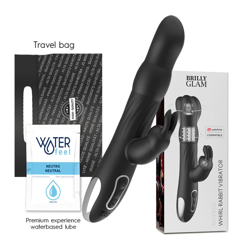 Brilly Glam Moebius Vibratore Rabbit Rotante con Telecomando WatchMe – immagine 2