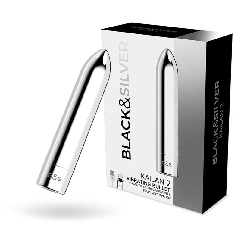 Black&Silver Kailan 2 Bullet Vibrante Ricaricabile Argento – immagine 2