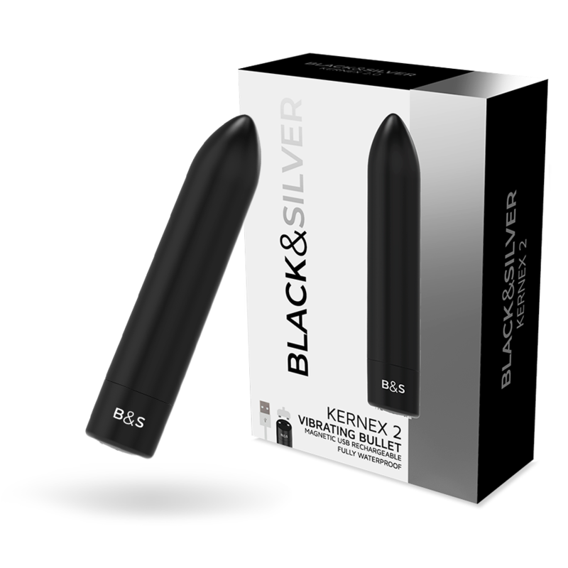Black&Silver Kernex 2 Bullet Vibrante Ricaricabile Nero