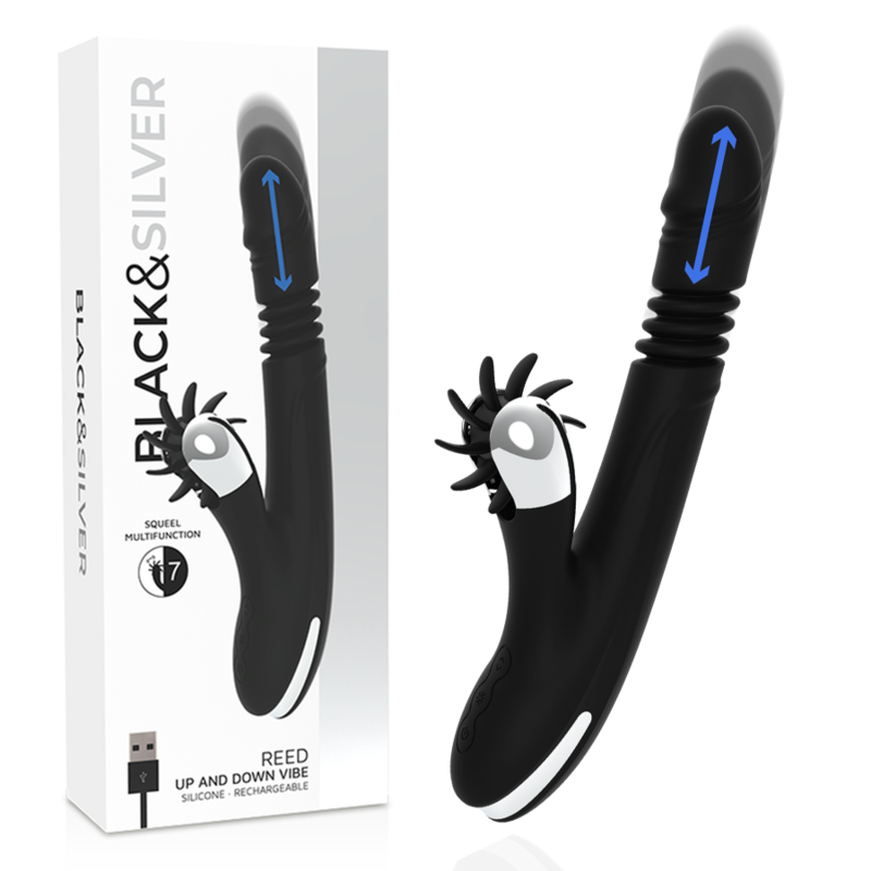 Black&Silver Bunny Rod Vibratore Rabbit Su e Giù