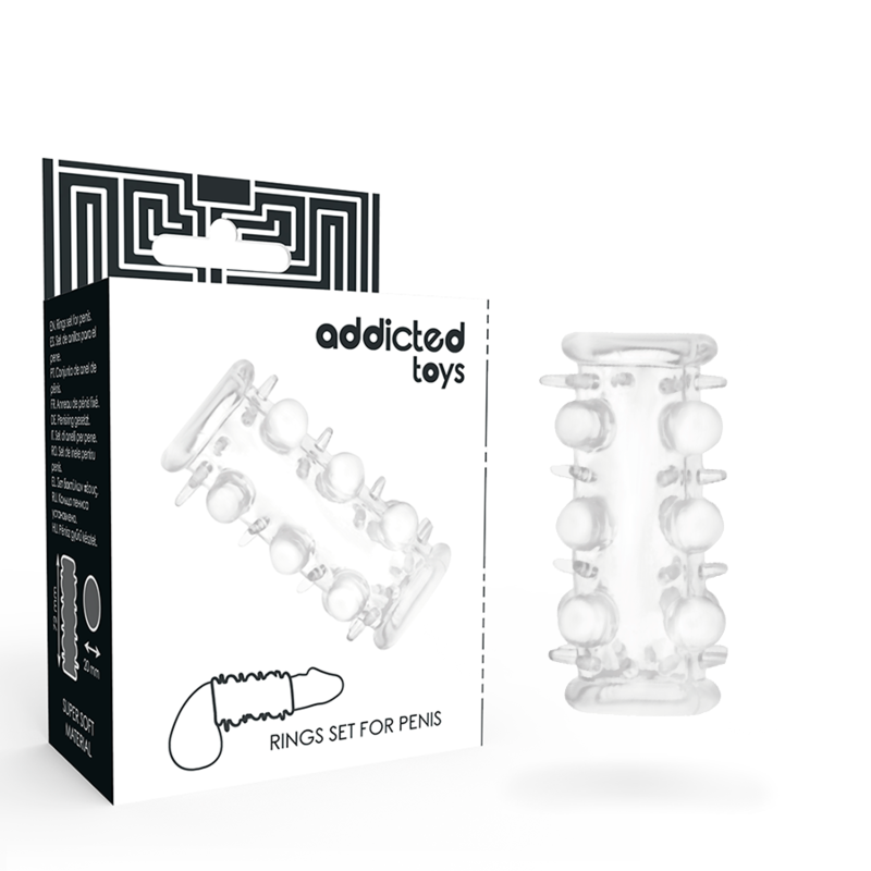 Addicted Toys Manicotto per Pene Trasparente Strutturato