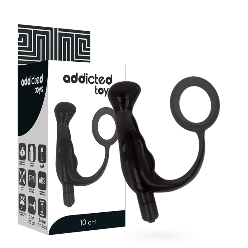 Addicted Toys Vibratore Prostatico Nero 10 cm a Batteria