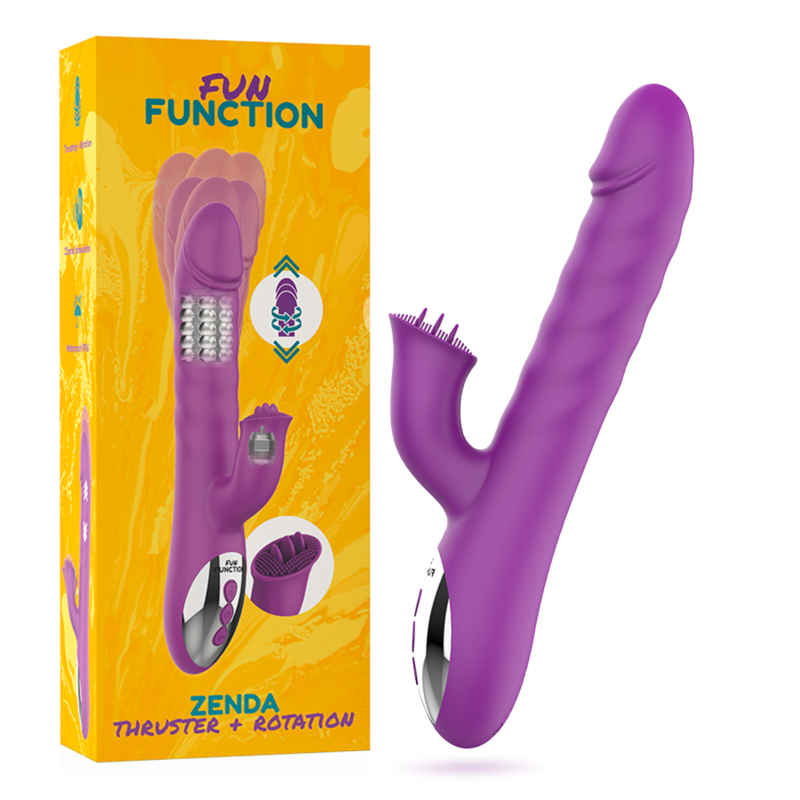 Fun Function Zenda Vibratore con Spinta e Rotazione