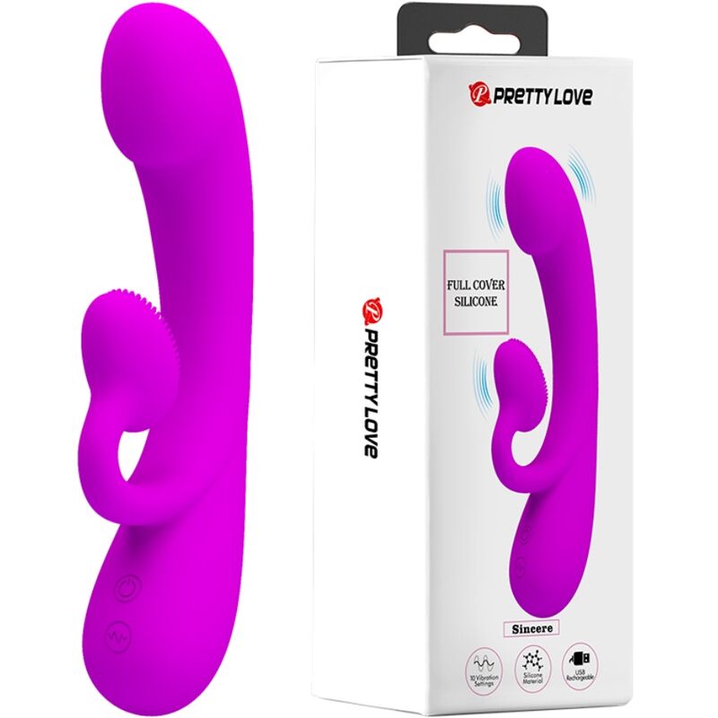 Pretty Love Sincere Vibratore Rabbit con Setole Clitoridee Viola