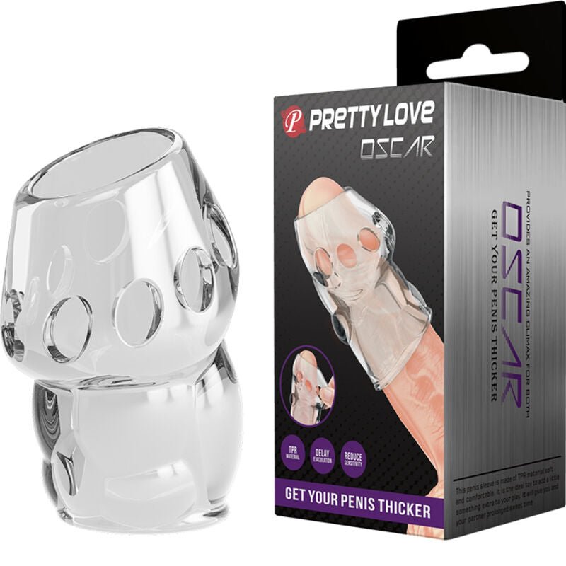 Pretty Love Oscar Guaina per Pene Ispessente Trasparente