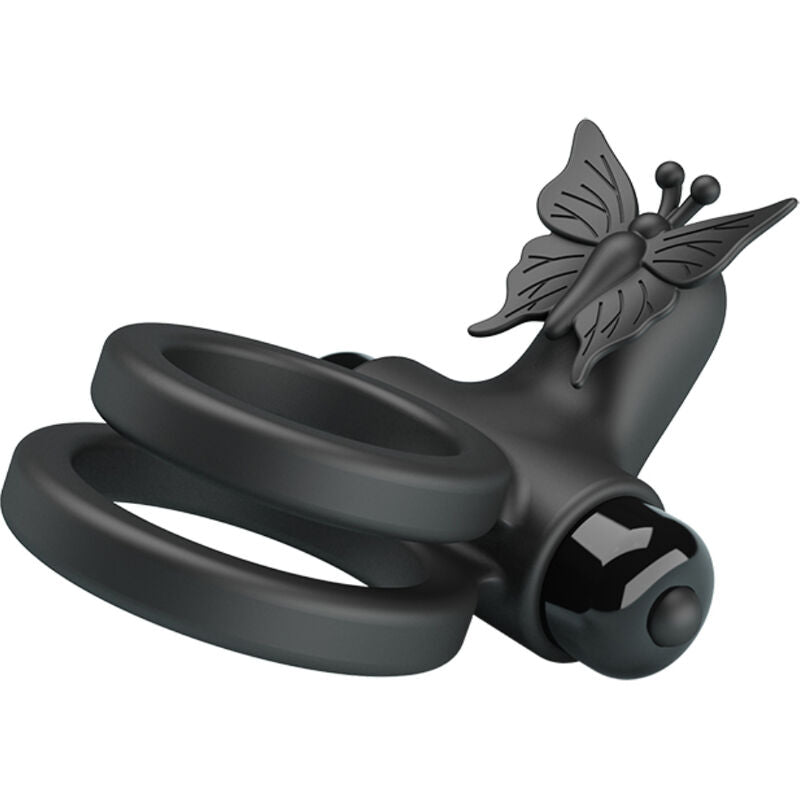 Pretty Love Doppio Anello Vibrante con Farfalla Ricaricabile – immagine 6