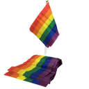 Pride Bandierina Arcobaleno LGBT con Bastoncino 20 x 15 cm