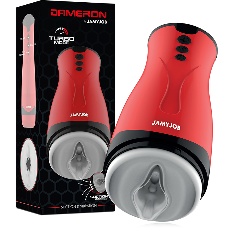 Jamyjob Dameron Masturbatore con Aspirazione e Vibrazione